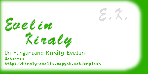 evelin kiraly business card